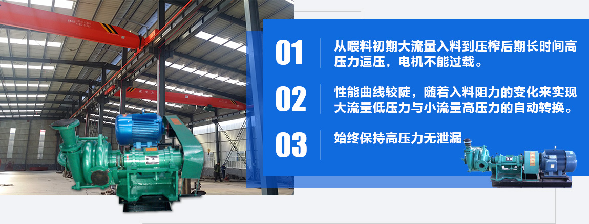 压滤机泵三大优势说明